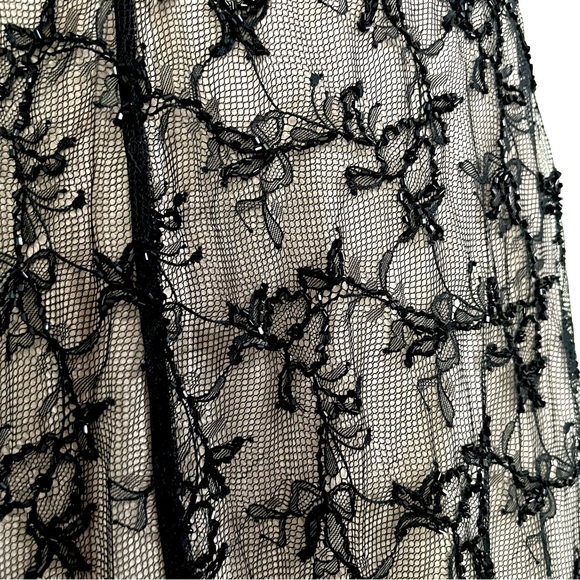 VTG 80’ Victoria's Secret Black Lace Maxi Babydoll slip Dress gothic Victorian M - Picture 9 of 10